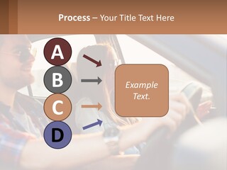 A Man And A Woman Sitting In A Car PowerPoint Template