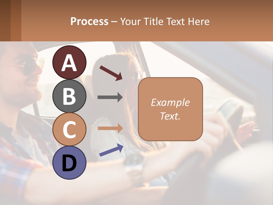 A Man And A Woman Sitting In A Car PowerPoint Template