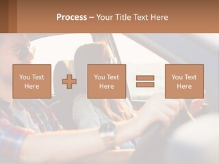 A Man And A Woman Sitting In A Car PowerPoint Template
