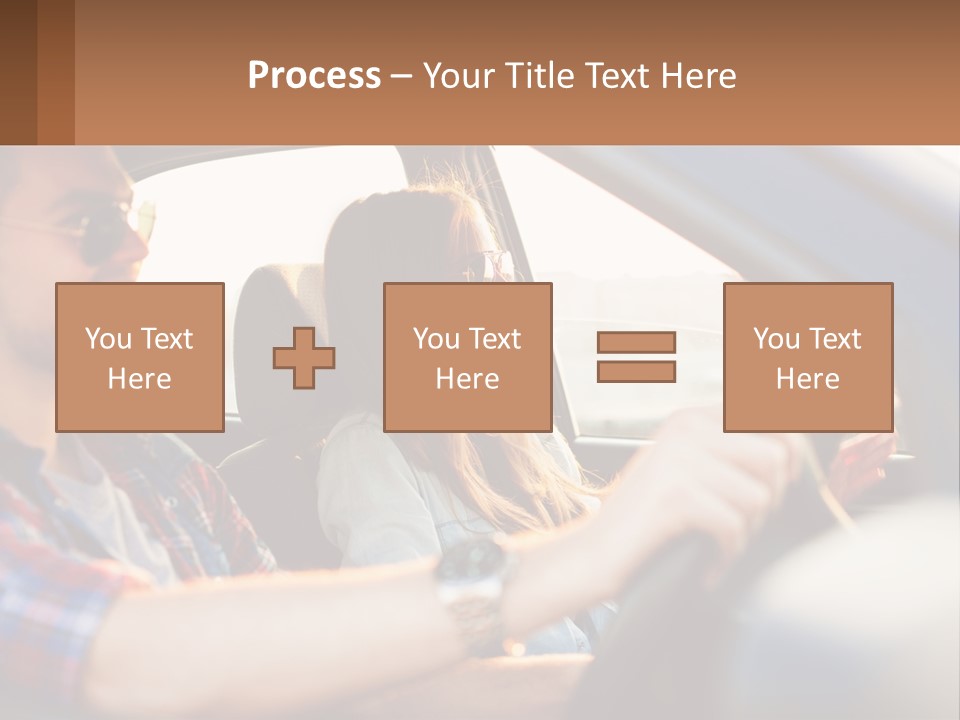 A Man And A Woman Sitting In A Car PowerPoint Template