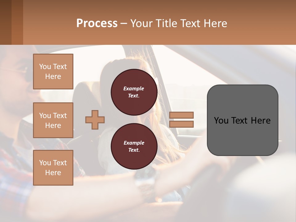 A Man And A Woman Sitting In A Car PowerPoint Template