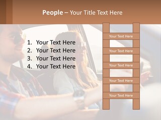 A Man And A Woman Sitting In A Car PowerPoint Template