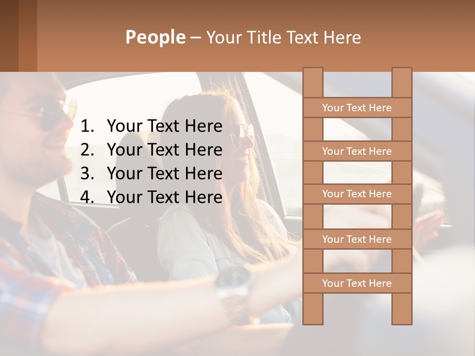 A Man And A Woman Sitting In A Car PowerPoint Template