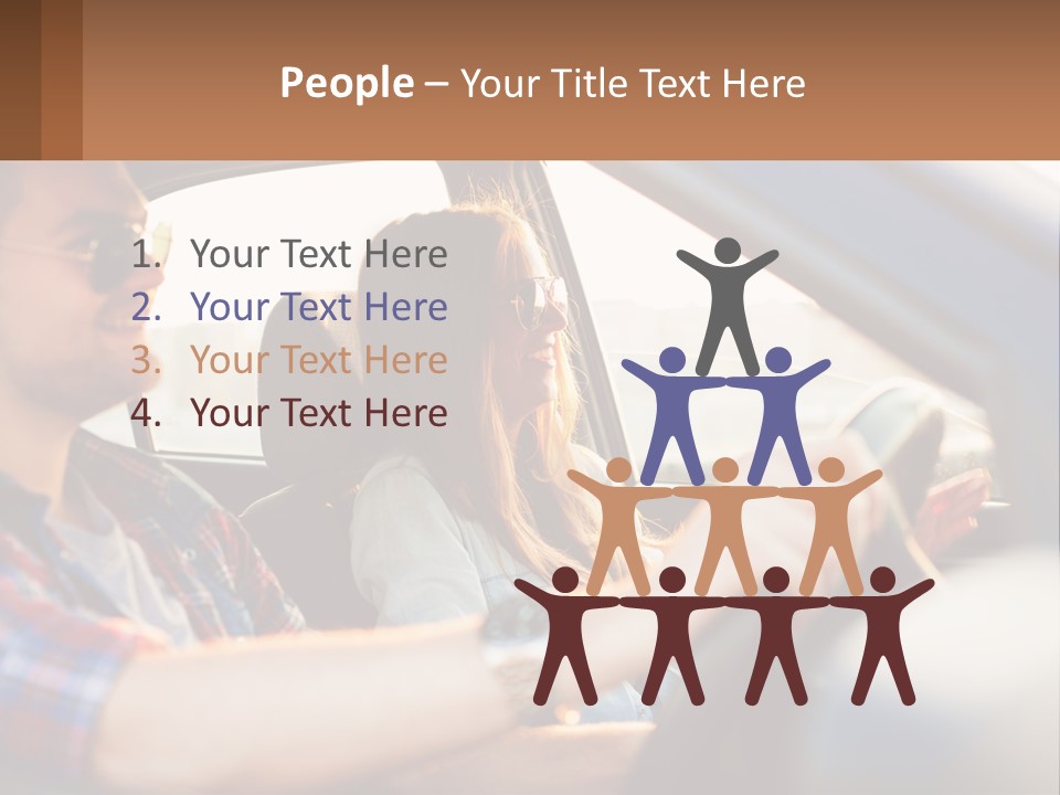 A Man And A Woman Sitting In A Car PowerPoint Template