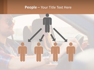A Man And A Woman Sitting In A Car PowerPoint Template