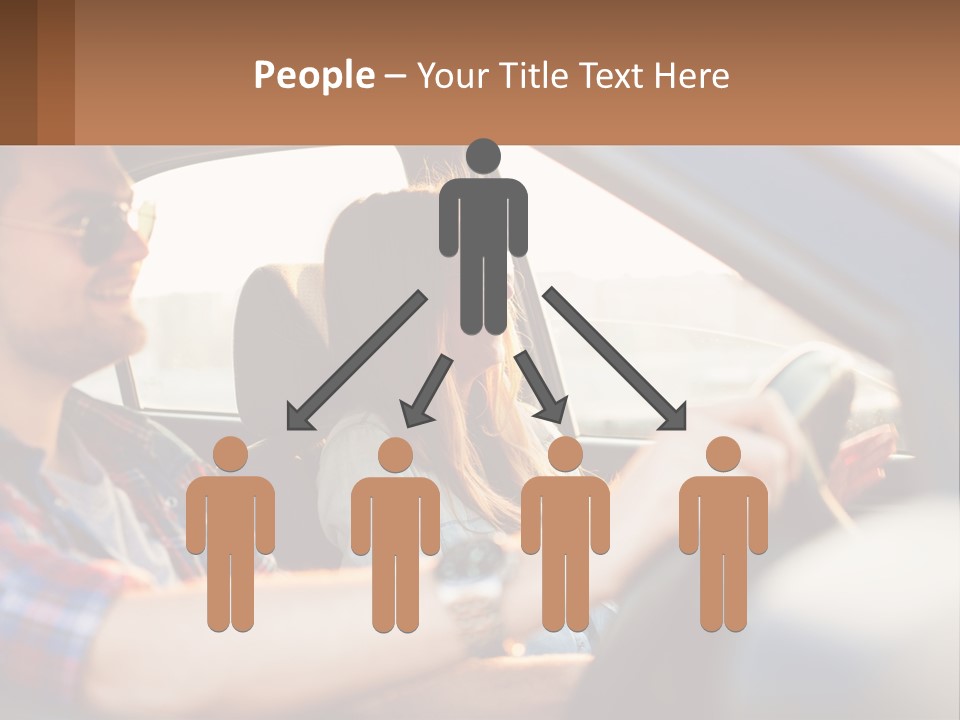 A Man And A Woman Sitting In A Car PowerPoint Template