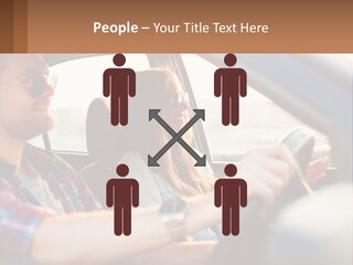 A Man And A Woman Sitting In A Car PowerPoint Template