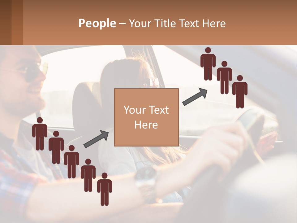 A Man And A Woman Sitting In A Car PowerPoint Template