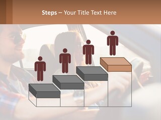 A Man And A Woman Sitting In A Car PowerPoint Template