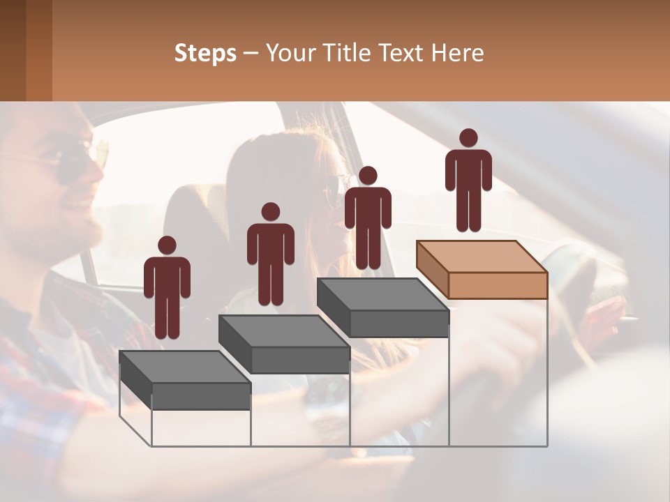A Man And A Woman Sitting In A Car PowerPoint Template