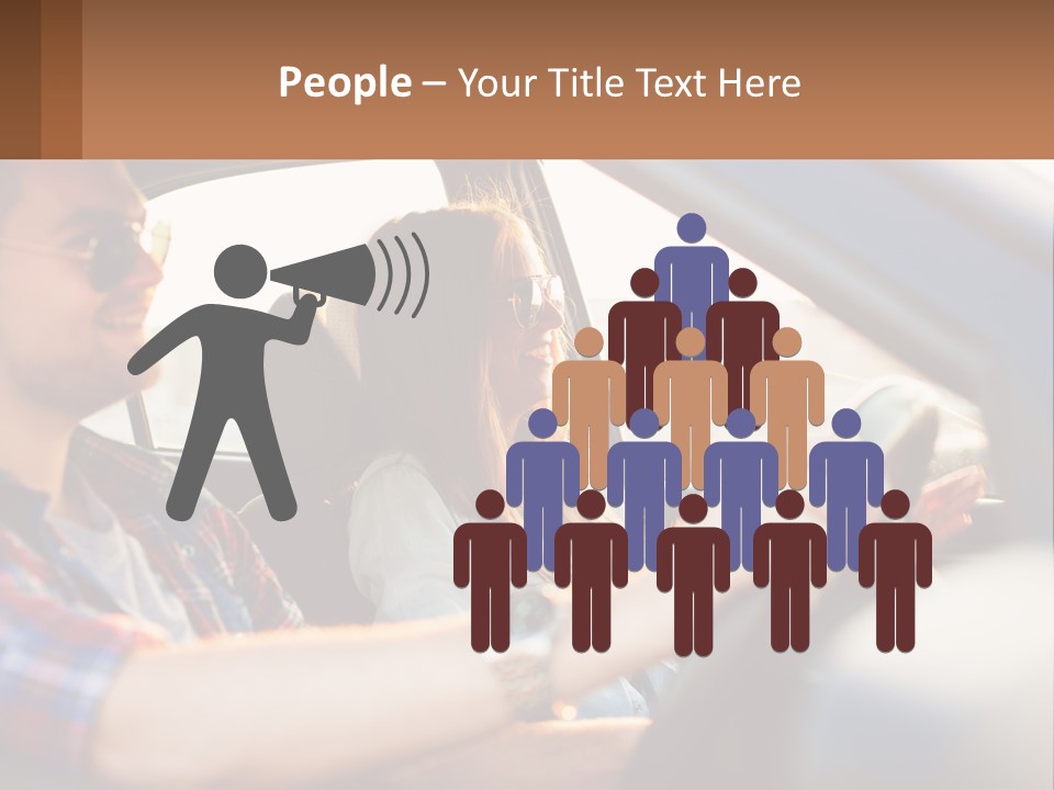 A Man And A Woman Sitting In A Car PowerPoint Template