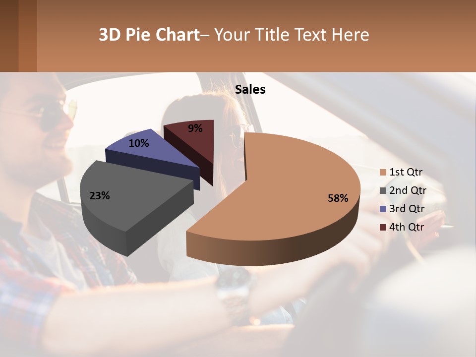A Man And A Woman Sitting In A Car PowerPoint Template