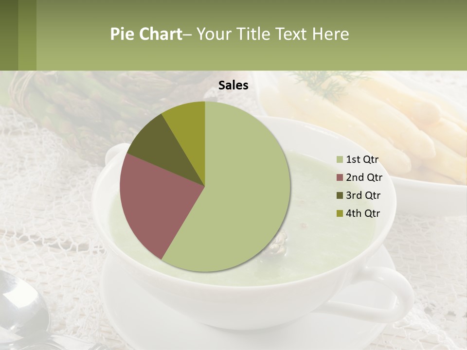 A Bowl Of Soup With Asparagus And Asparagus On The Side PowerPoint Template