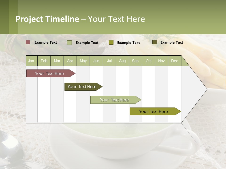 A Bowl Of Soup With Asparagus And Asparagus On The Side PowerPoint Template