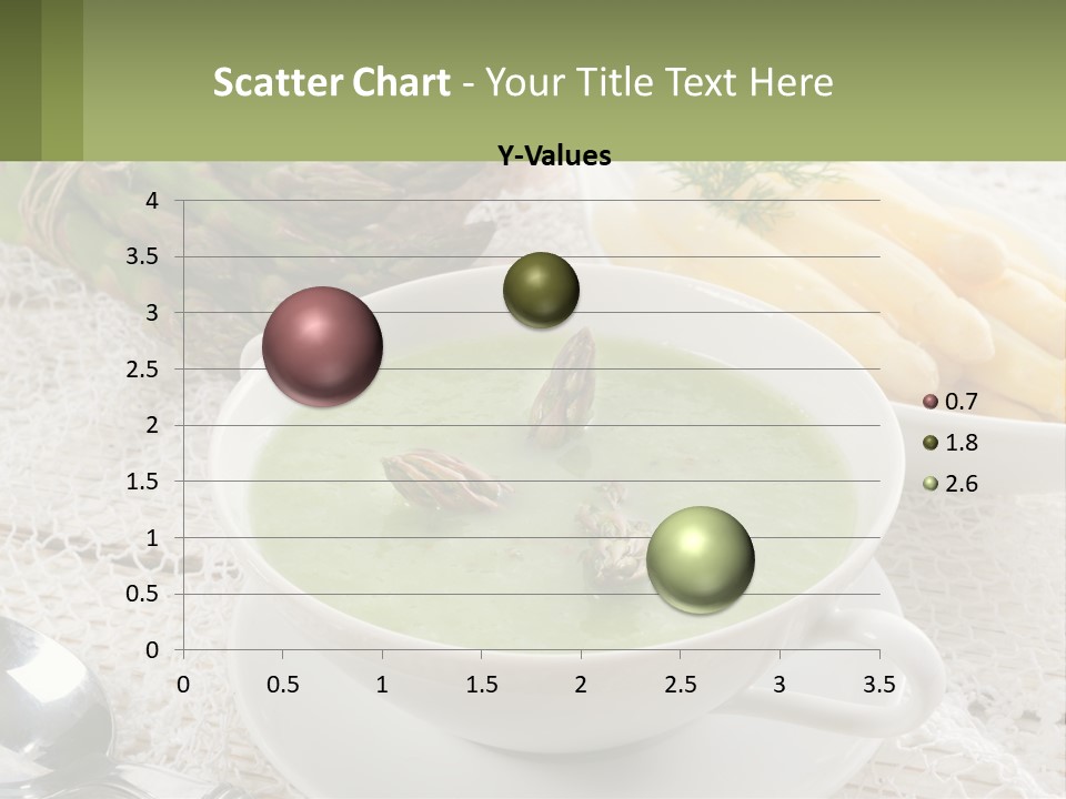 A Bowl Of Soup With Asparagus And Asparagus On The Side PowerPoint Template