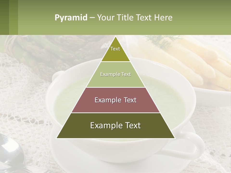 A Bowl Of Soup With Asparagus And Asparagus On The Side PowerPoint Template