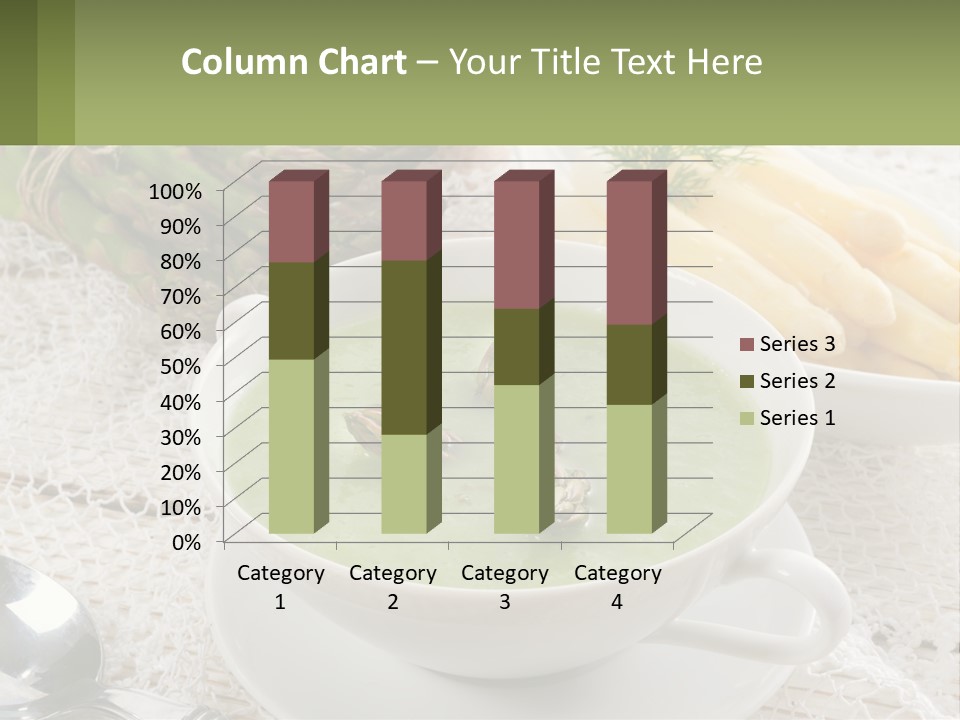 A Bowl Of Soup With Asparagus And Asparagus On The Side PowerPoint Template