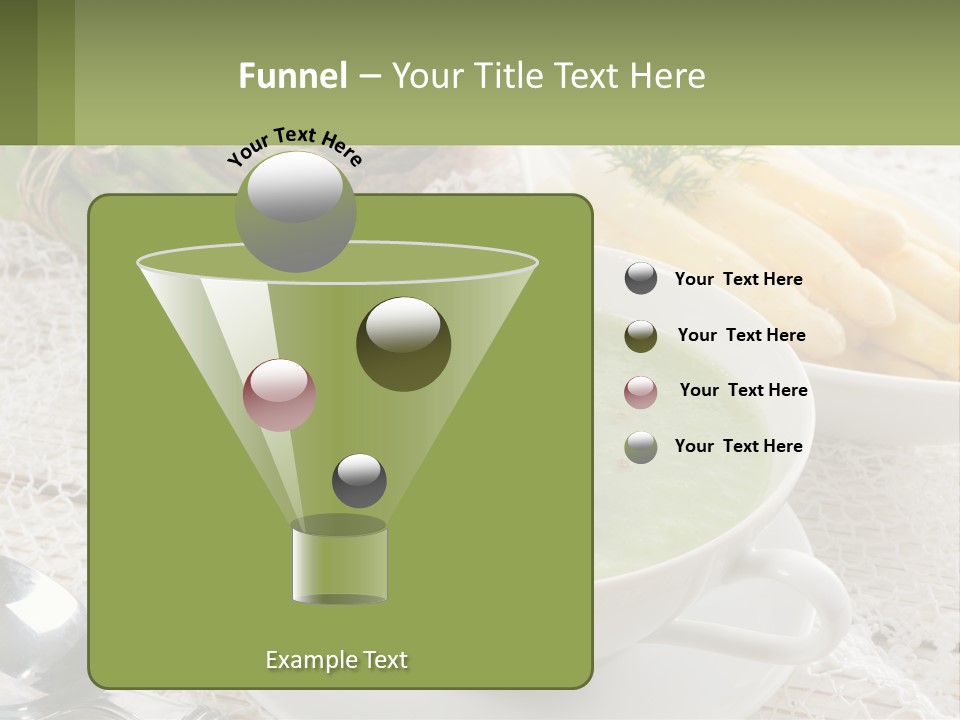 A Bowl Of Soup With Asparagus And Asparagus On The Side PowerPoint Template