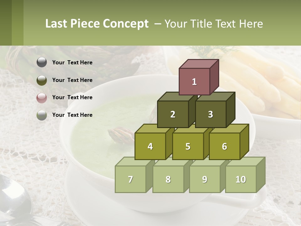 A Bowl Of Soup With Asparagus And Asparagus On The Side PowerPoint Template