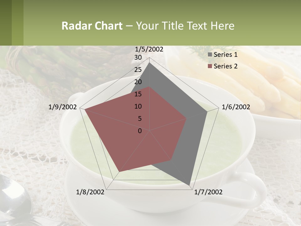 A Bowl Of Soup With Asparagus And Asparagus On The Side PowerPoint Template