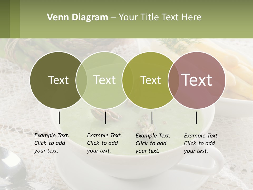 A Bowl Of Soup With Asparagus And Asparagus On The Side PowerPoint Template