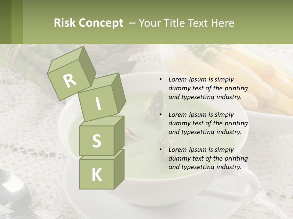 A Bowl Of Soup With Asparagus And Asparagus On The Side PowerPoint Template