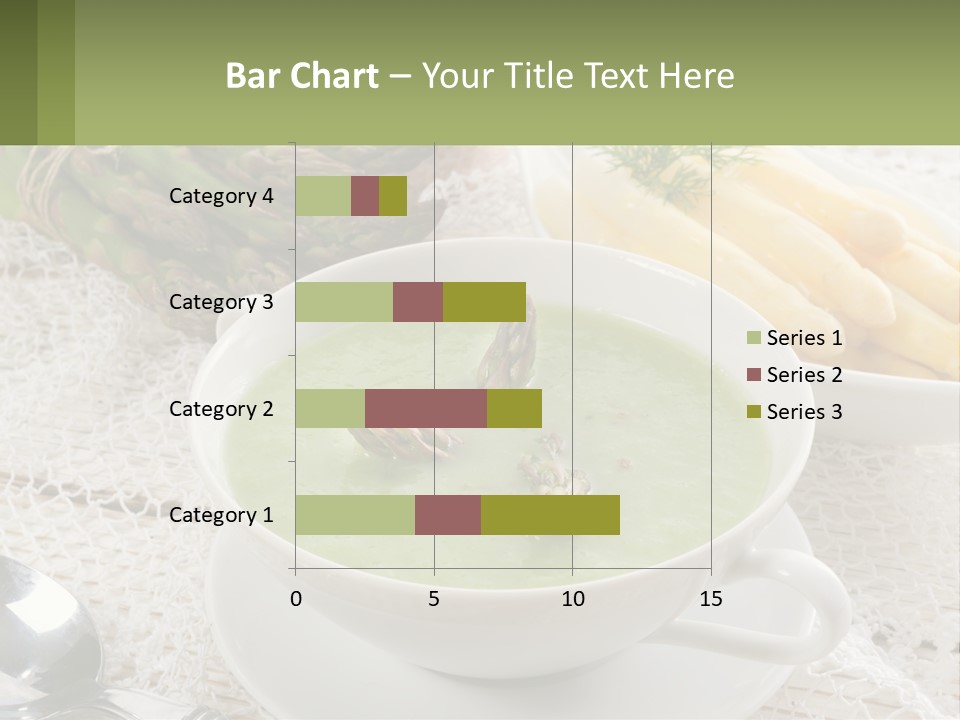A Bowl Of Soup With Asparagus And Asparagus On The Side PowerPoint Template