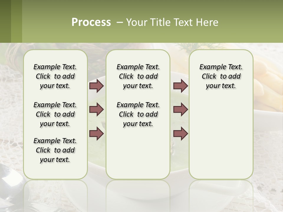 A Bowl Of Soup With Asparagus And Asparagus On The Side PowerPoint Template