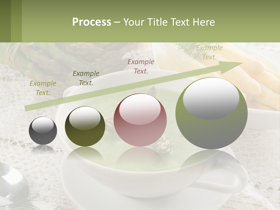 A Bowl Of Soup With Asparagus And Asparagus On The Side PowerPoint Template