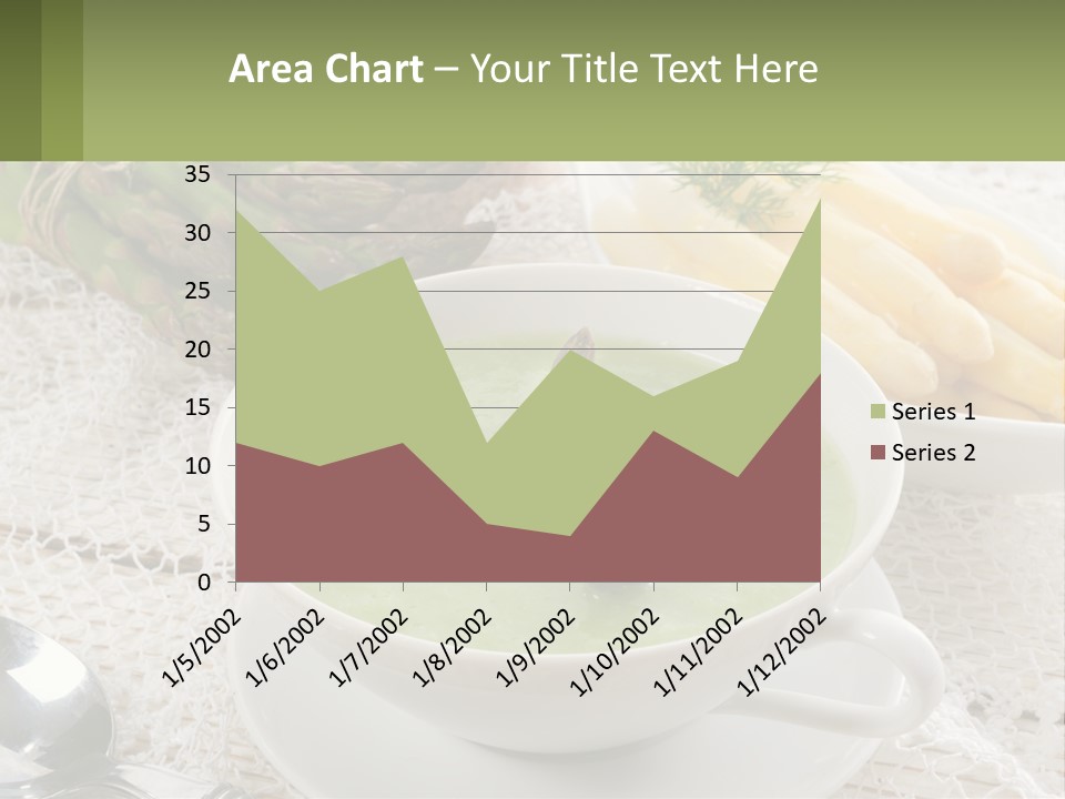 A Bowl Of Soup With Asparagus And Asparagus On The Side PowerPoint Template