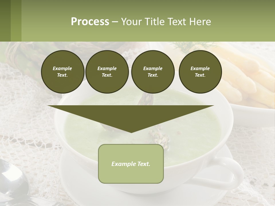 A Bowl Of Soup With Asparagus And Asparagus On The Side PowerPoint Template