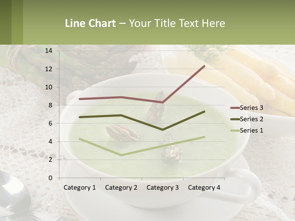 A Bowl Of Soup With Asparagus And Asparagus On The Side PowerPoint Template