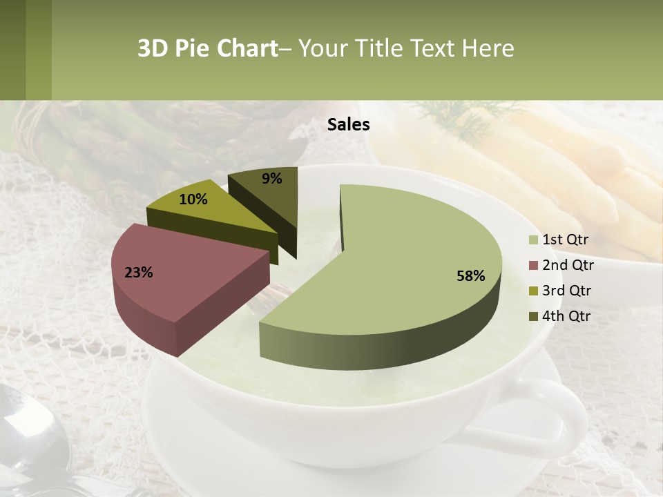 A Bowl Of Soup With Asparagus And Asparagus On The Side PowerPoint Template
