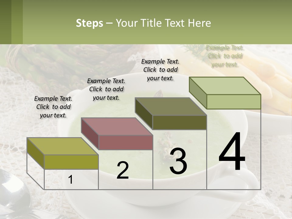 A Bowl Of Soup With Asparagus And Asparagus On The Side PowerPoint Template