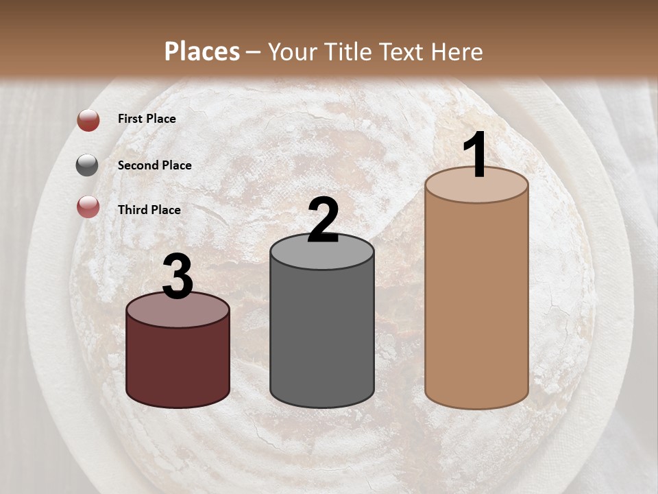 A Plate Of Bread On A Wooden Table PowerPoint Template