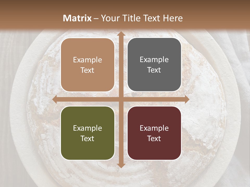 A Plate Of Bread On A Wooden Table PowerPoint Template