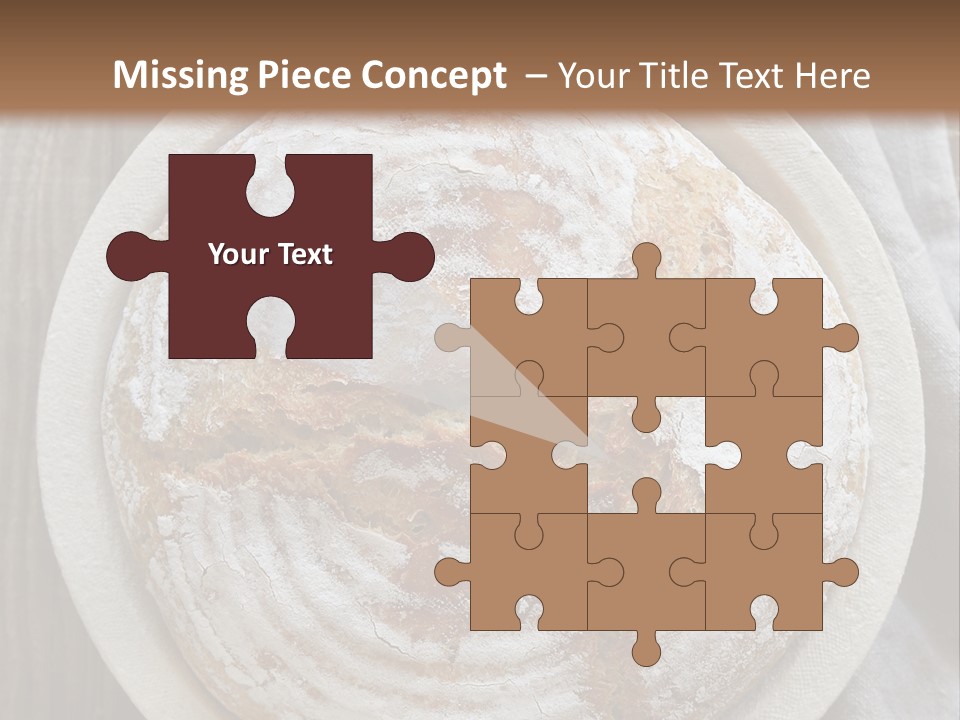 A Plate Of Bread On A Wooden Table PowerPoint Template