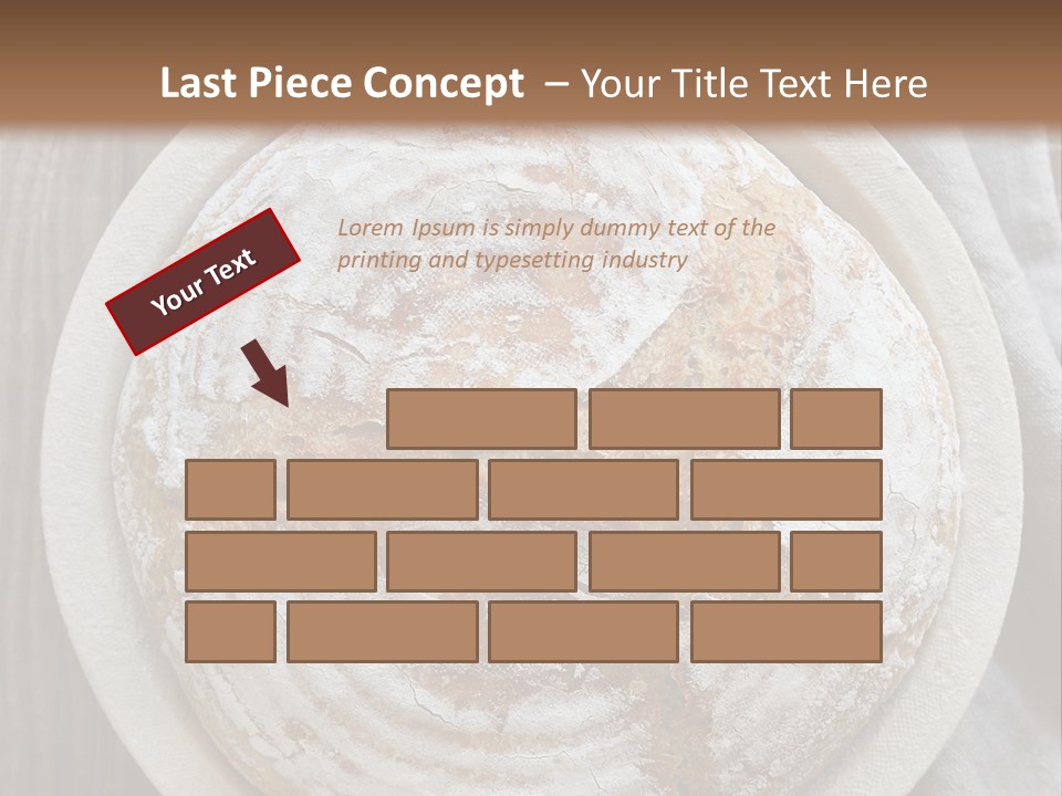 A Plate Of Bread On A Wooden Table PowerPoint Template