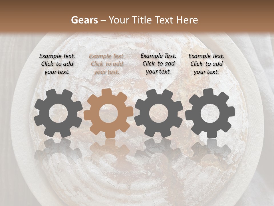 A Plate Of Bread On A Wooden Table PowerPoint Template