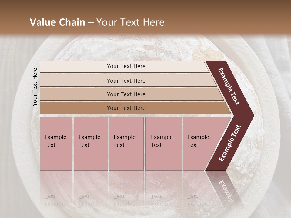 A Plate Of Bread On A Wooden Table PowerPoint Template