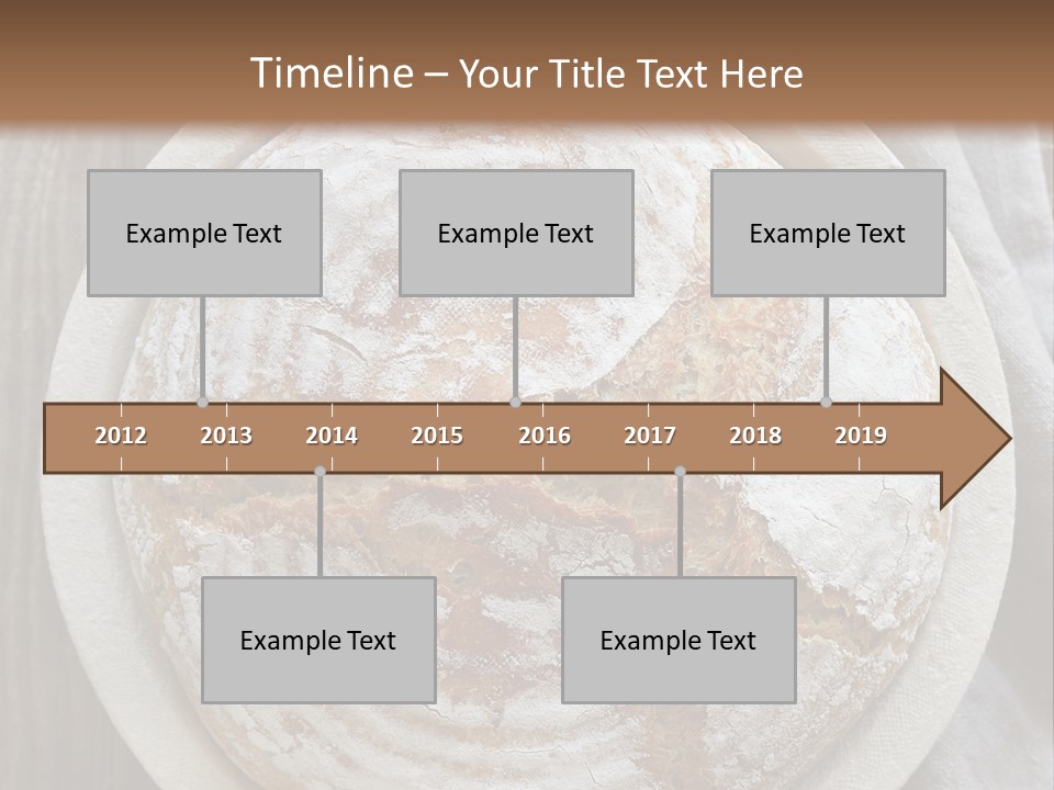 A Plate Of Bread On A Wooden Table PowerPoint Template