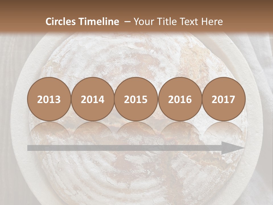 A Plate Of Bread On A Wooden Table PowerPoint Template