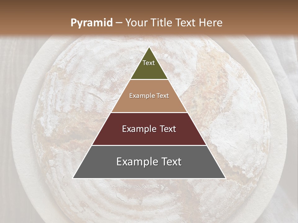 A Plate Of Bread On A Wooden Table PowerPoint Template