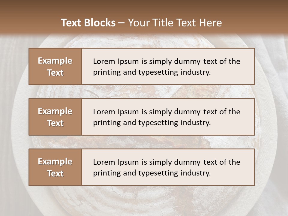 A Plate Of Bread On A Wooden Table PowerPoint Template