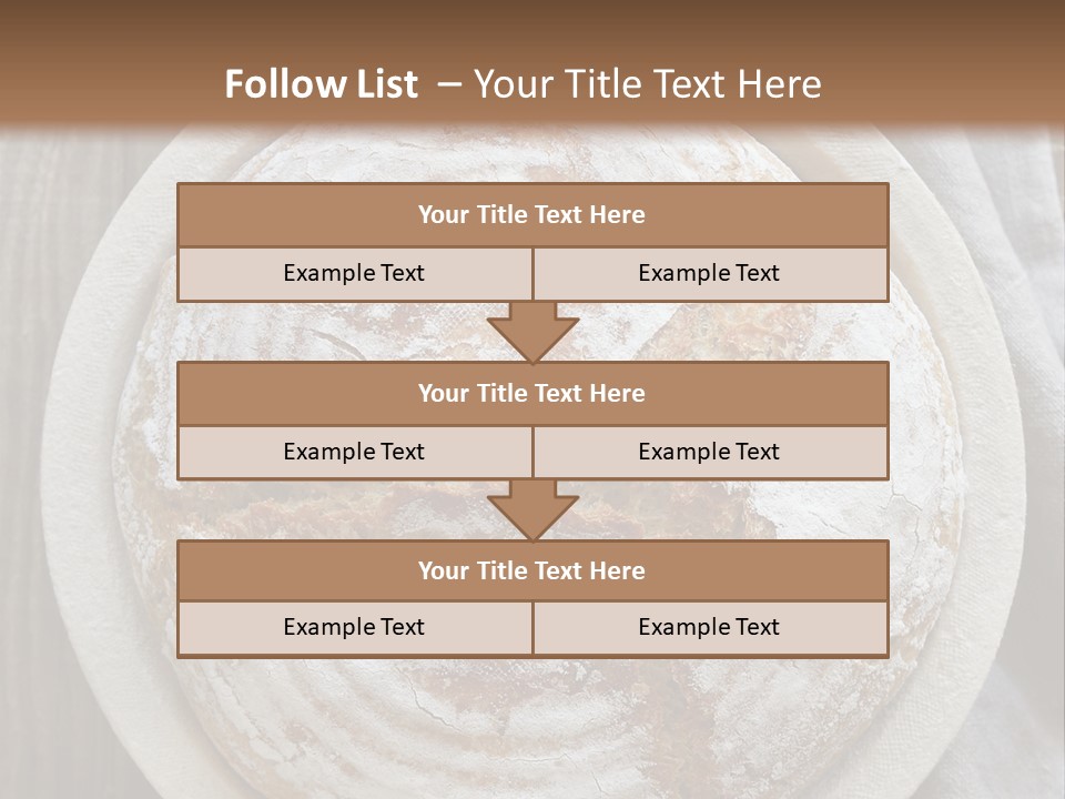 A Plate Of Bread On A Wooden Table PowerPoint Template