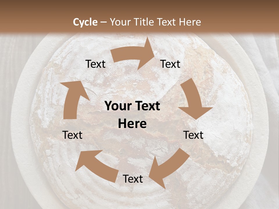 A Plate Of Bread On A Wooden Table PowerPoint Template