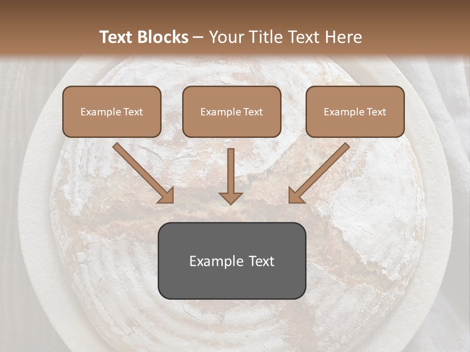 A Plate Of Bread On A Wooden Table PowerPoint Template