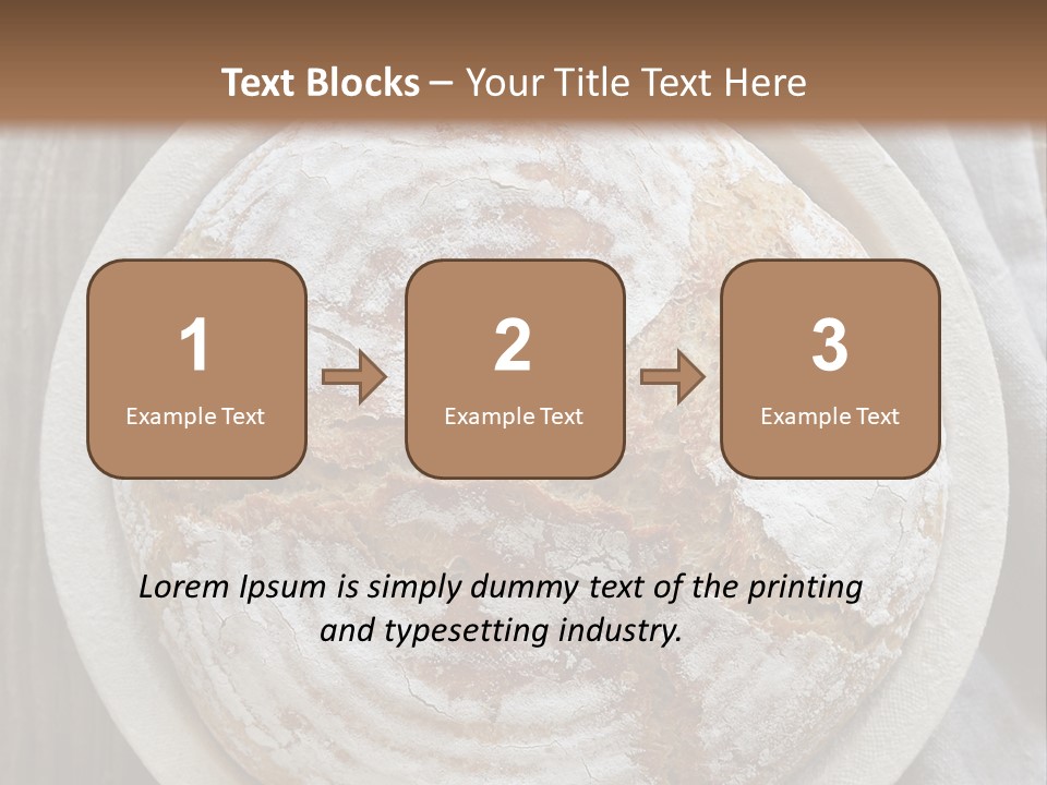 A Plate Of Bread On A Wooden Table PowerPoint Template
