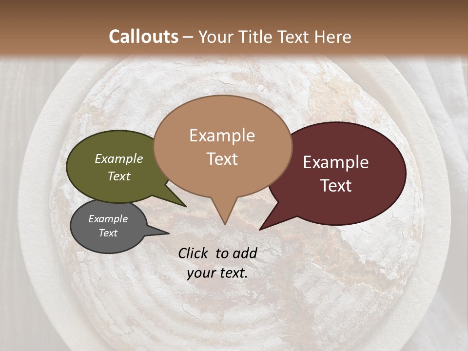 A Plate Of Bread On A Wooden Table PowerPoint Template