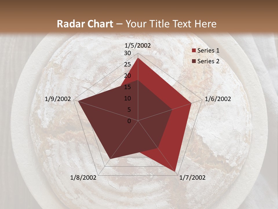A Plate Of Bread On A Wooden Table PowerPoint Template
